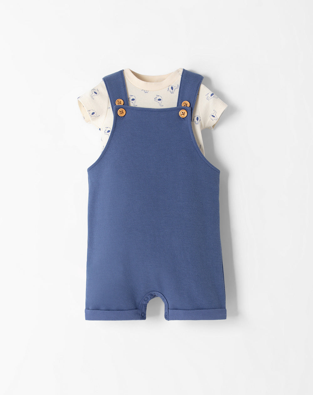 Conjunto bebé niño body + overol corto
