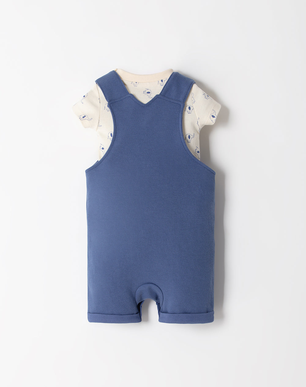 Conjunto body + overol corto azul