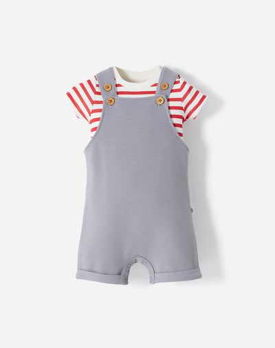 Conjunto body + overol corto bebé niño