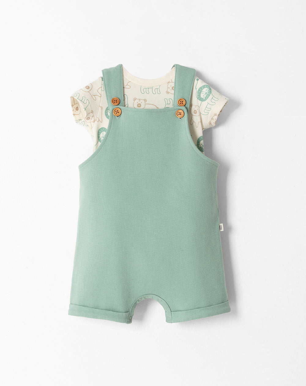 Conjunto bebé niño body + overol corto