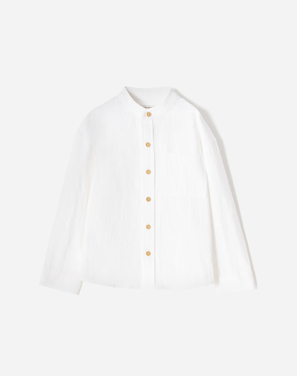 Camisa manga larga algodón blanca niño