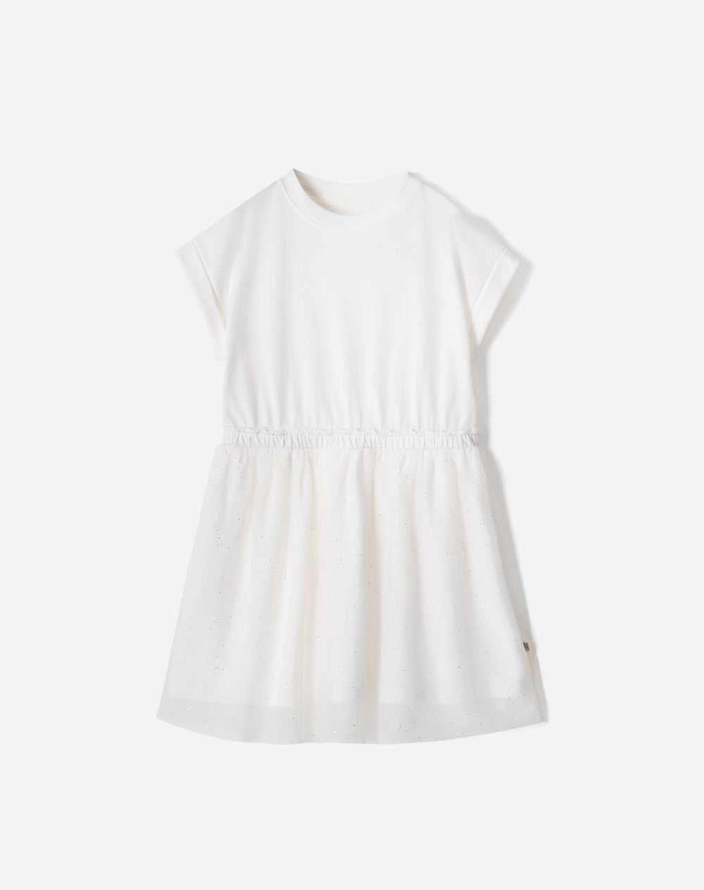 Vestido corto tull blanco niña