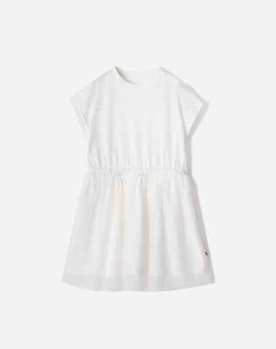 Vestido corto tull blanco niña