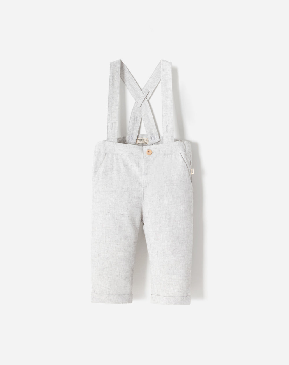 Pantalón regular fit tiro medio en drill gris
