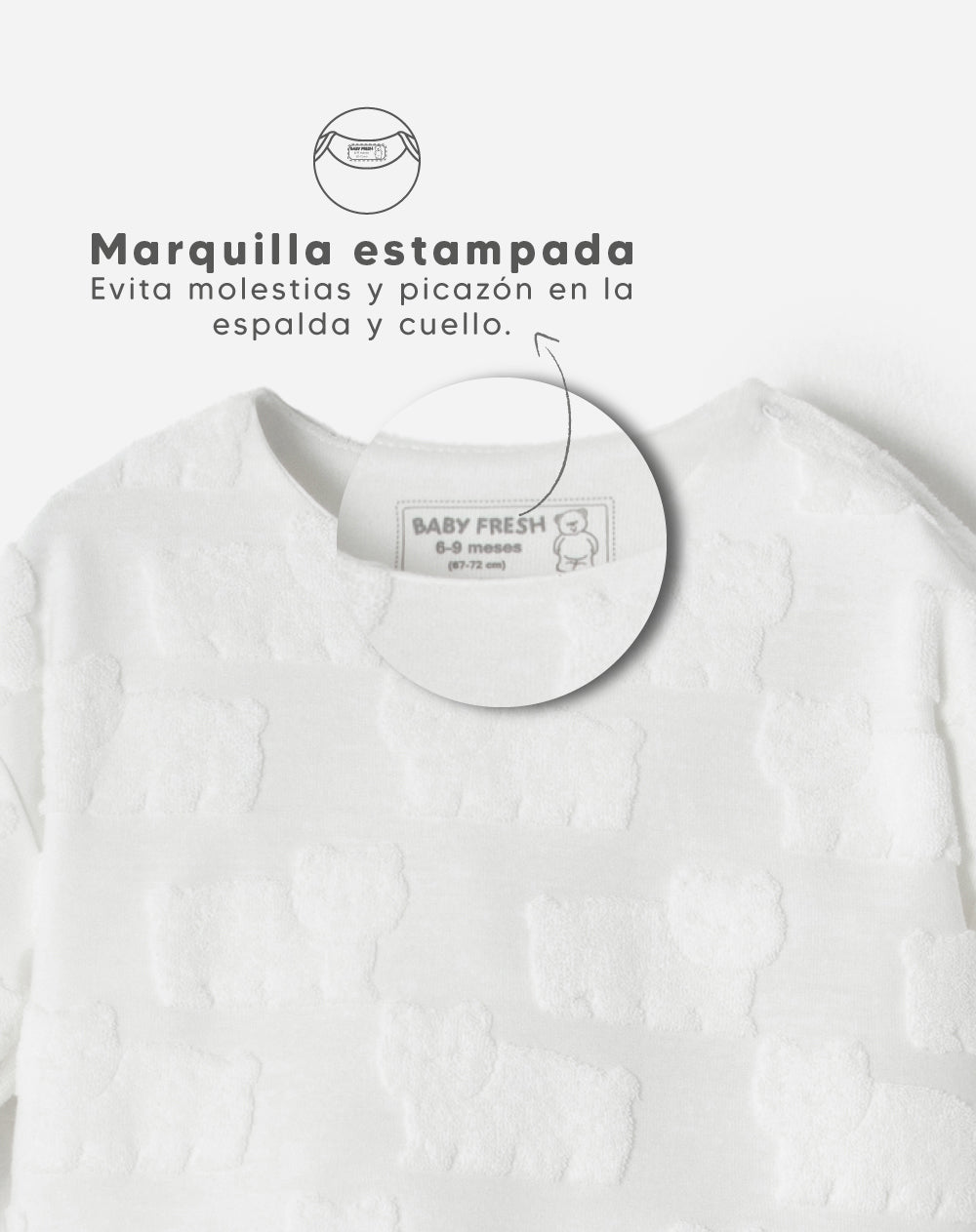 Conjunto pantalon largo manga larga blanco