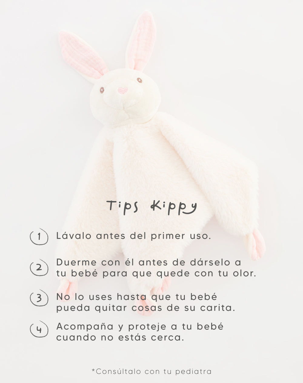 Peluche de apego conejo