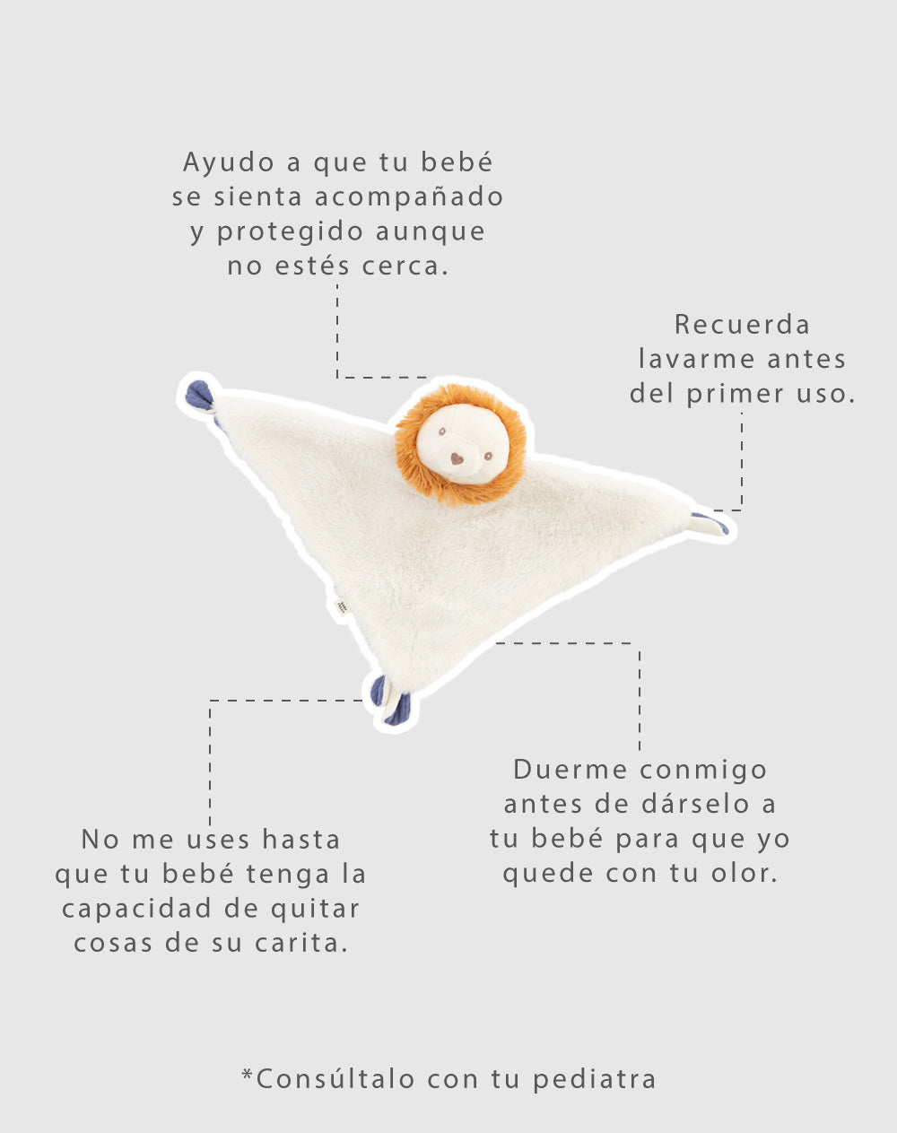 Peluche de apego león