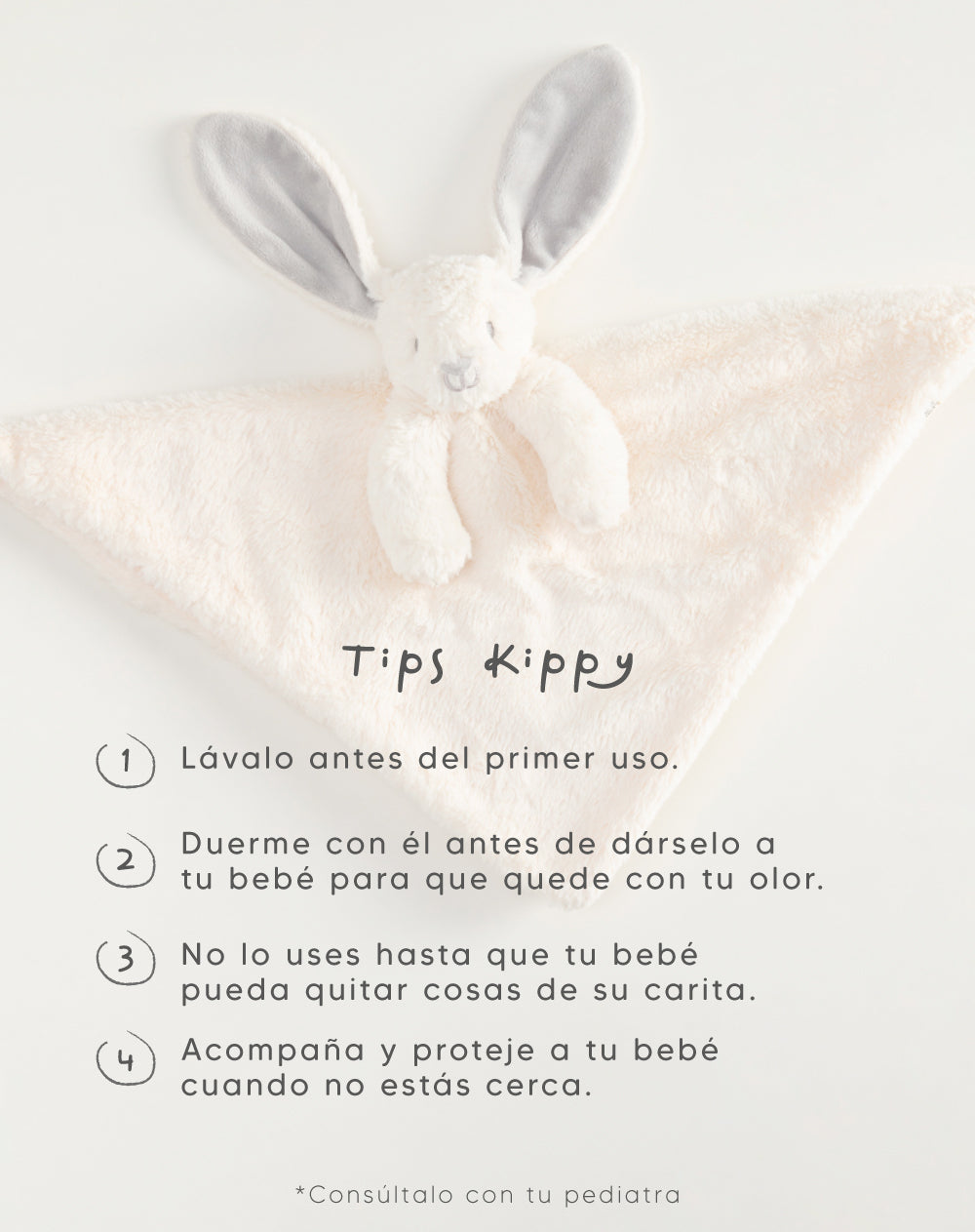 Peluche de apego conejo
