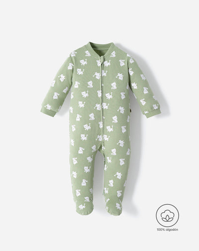 Pijama algodón cierre doble sentido estampada bebé niña