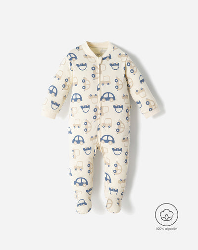 Pijama algodón cierre doble sentido estampada bebé niño
