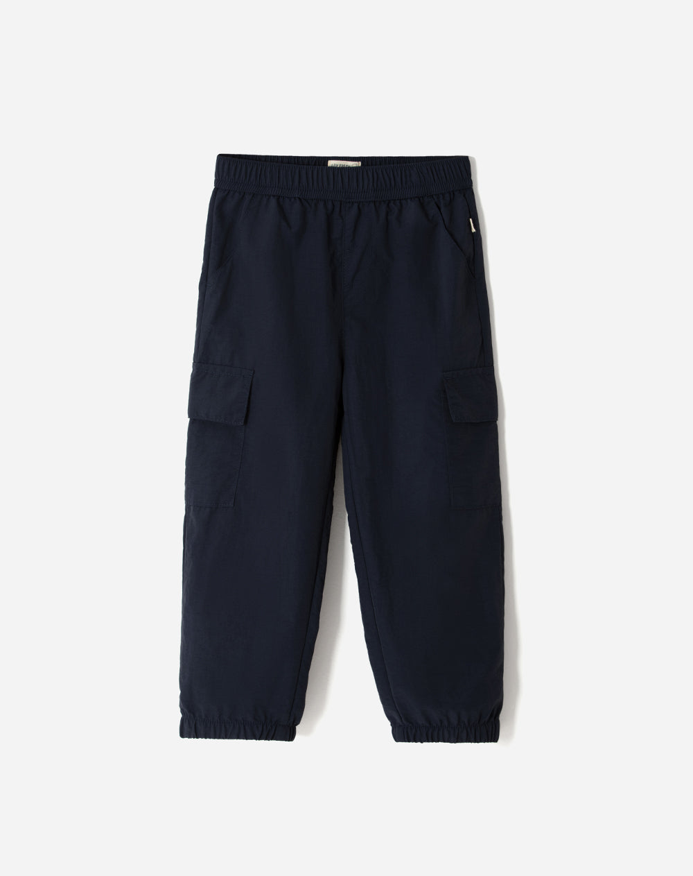 Pantalón regular fit tiro medio en drill azul