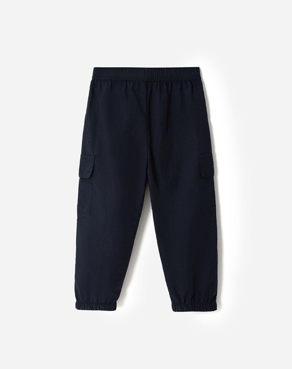 Pantalón regular fit tiro medio en drill azul