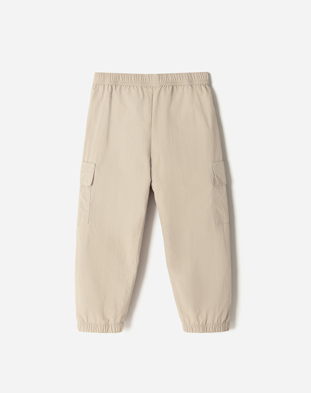 Pantalón regular fit tiro medio en drill habano