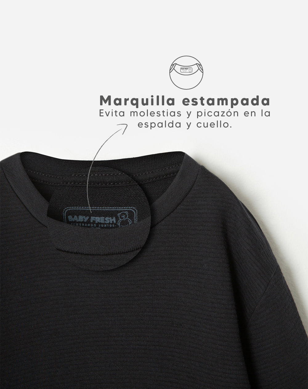 Conjunto pantalon largo manga larga negro
