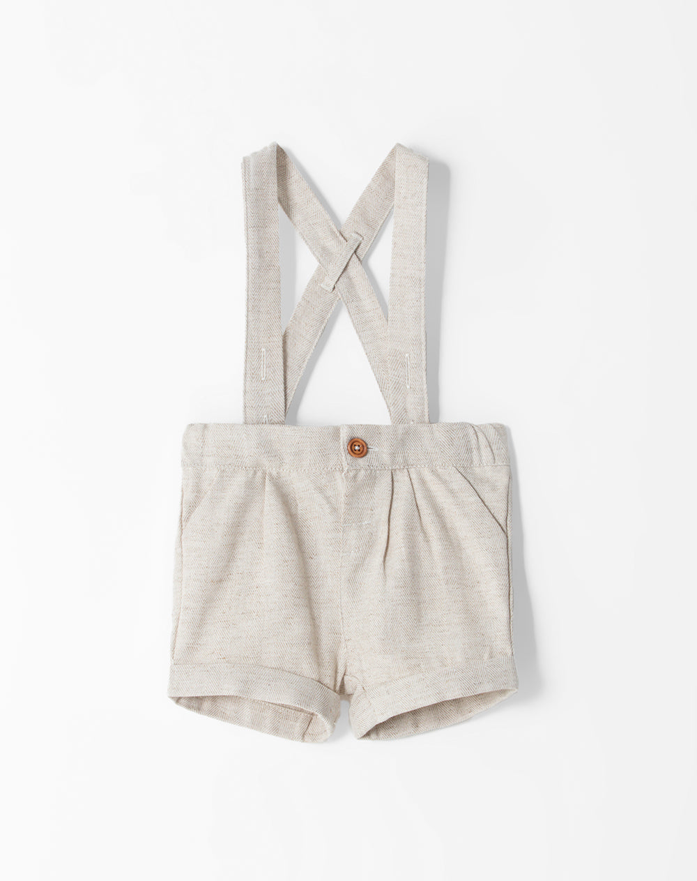 Pantalón con cargaderas crema