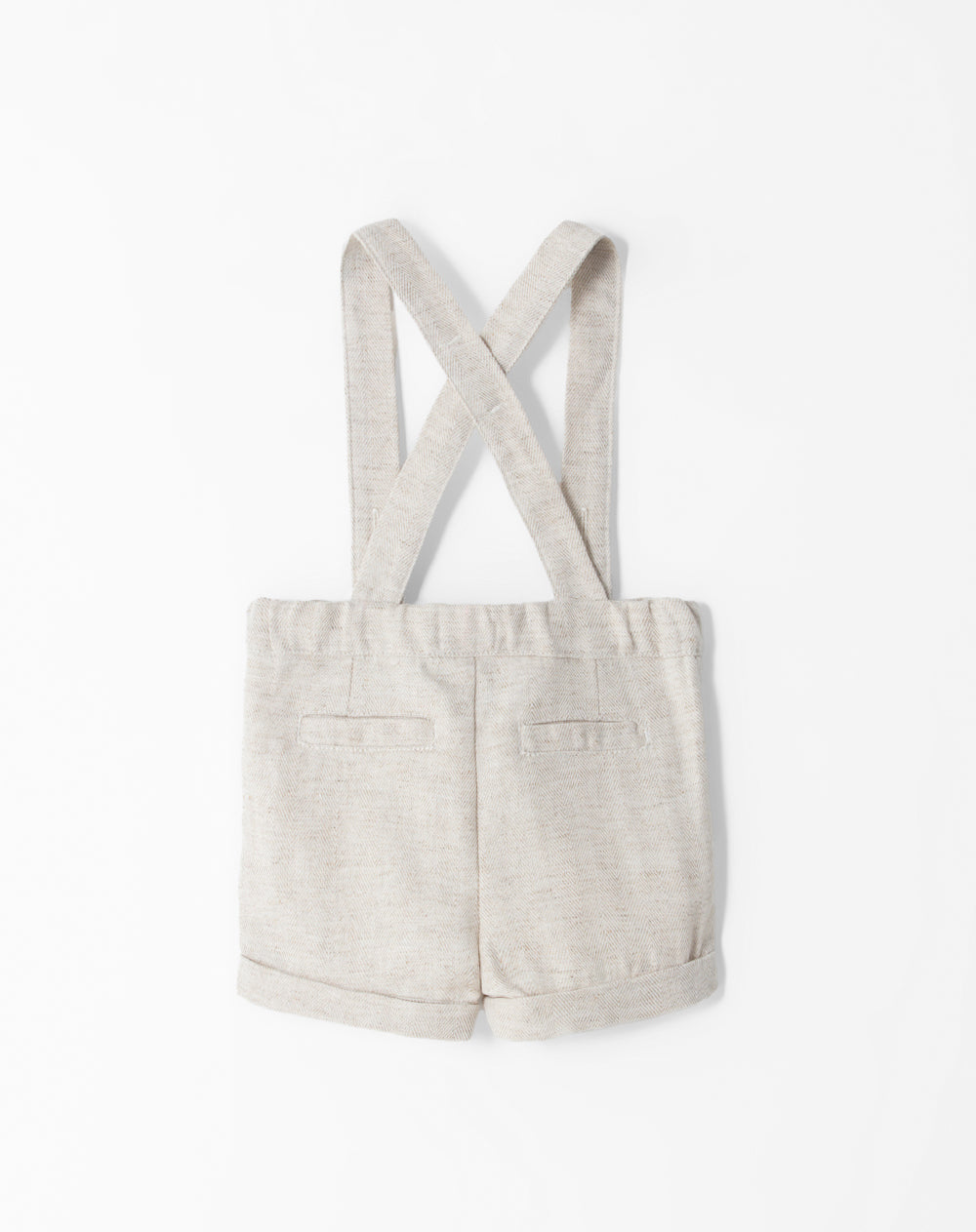 Pantalón con cargaderas crema