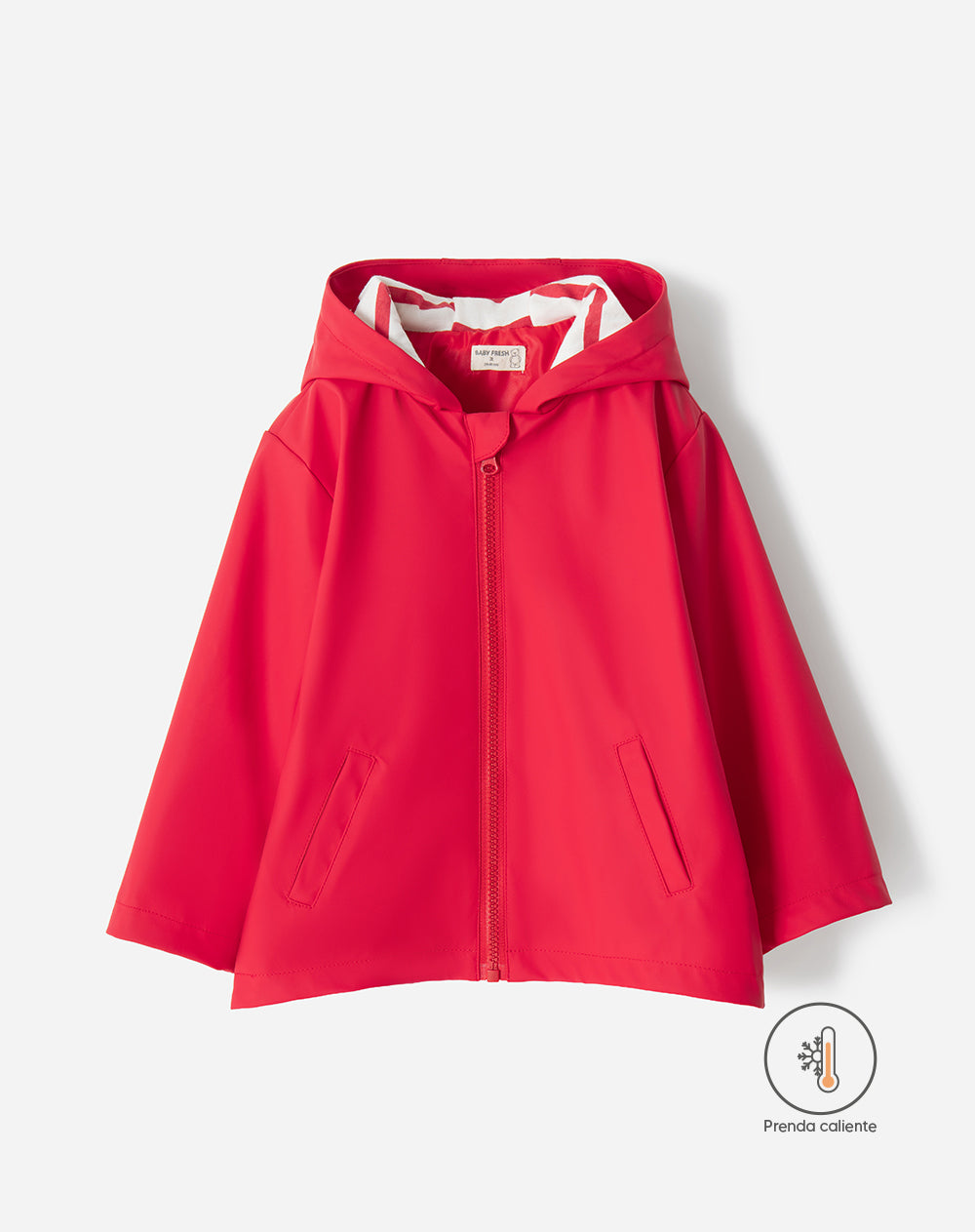 Chaqueta parka repelente al agua roja niño