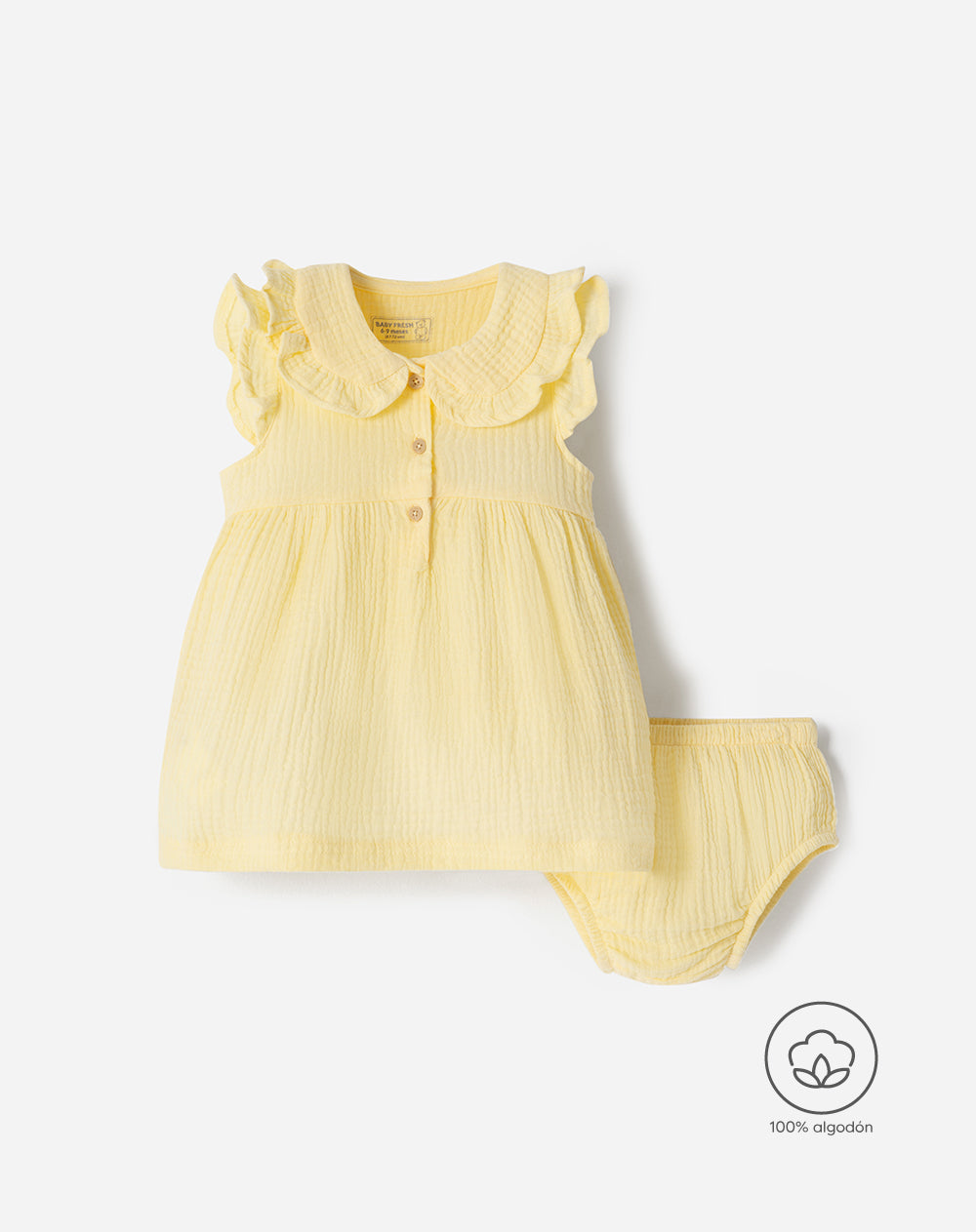 Vestido medio amarillo