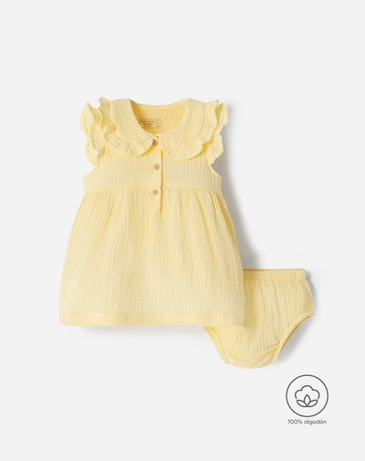 Vestido medio amarillo