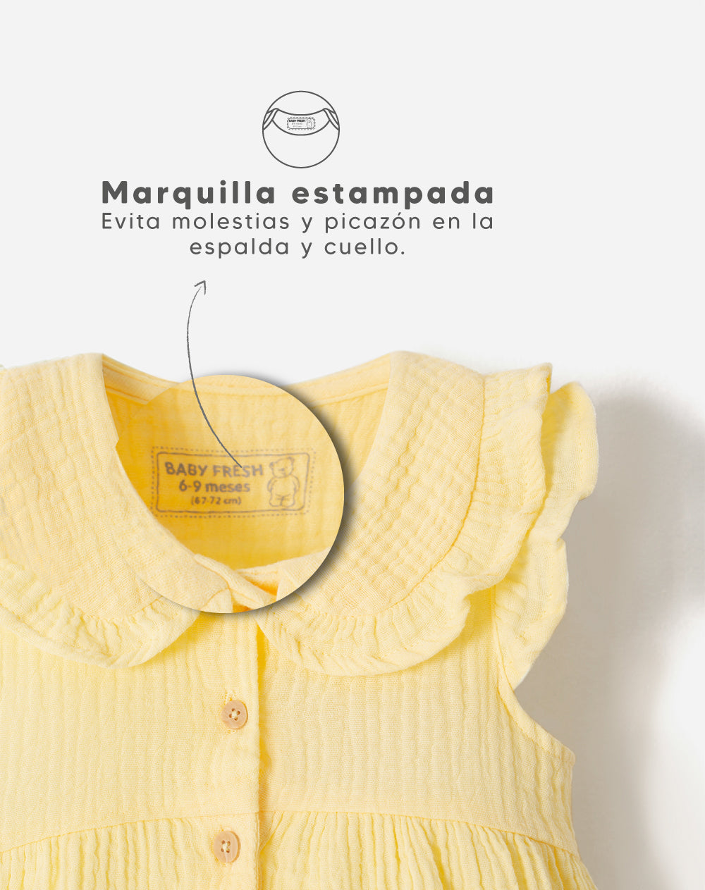Vestido medio amarillo