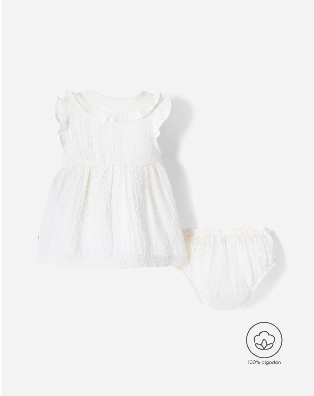 Conjunto vestido + bloomer bebé niña