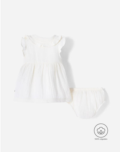Conjunto vestido + bloomer bebé niña
