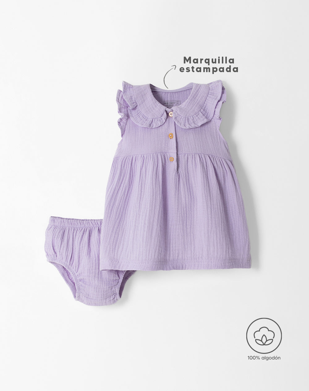 Vestido medio lila