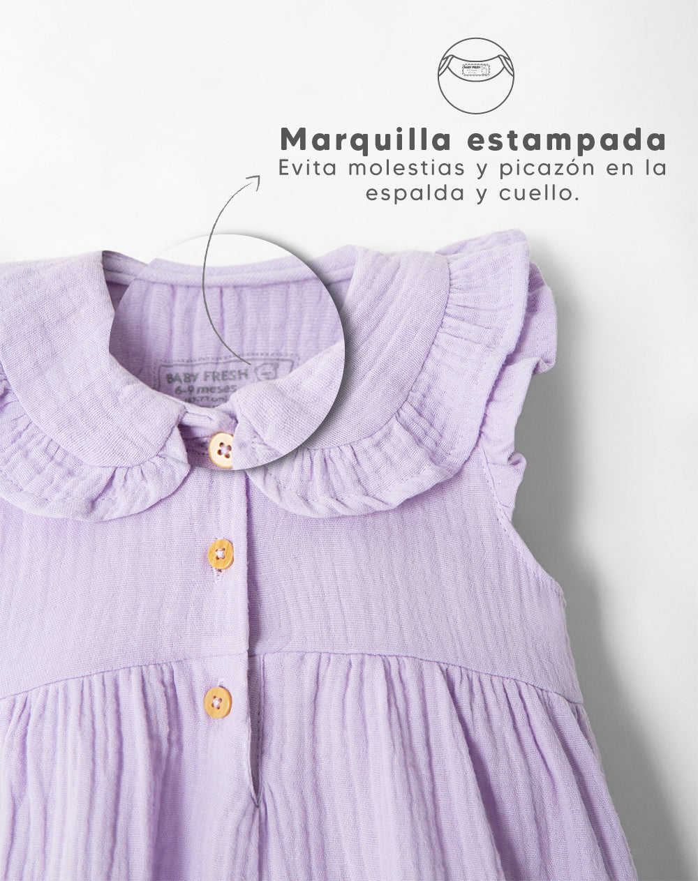 Vestido medio lila