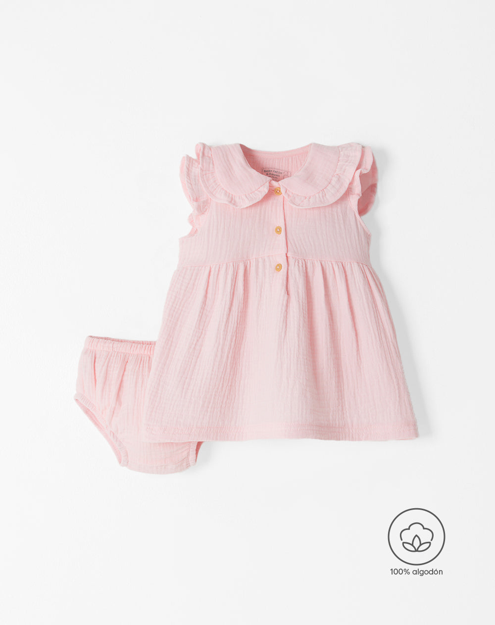 Vestido medio rosado
