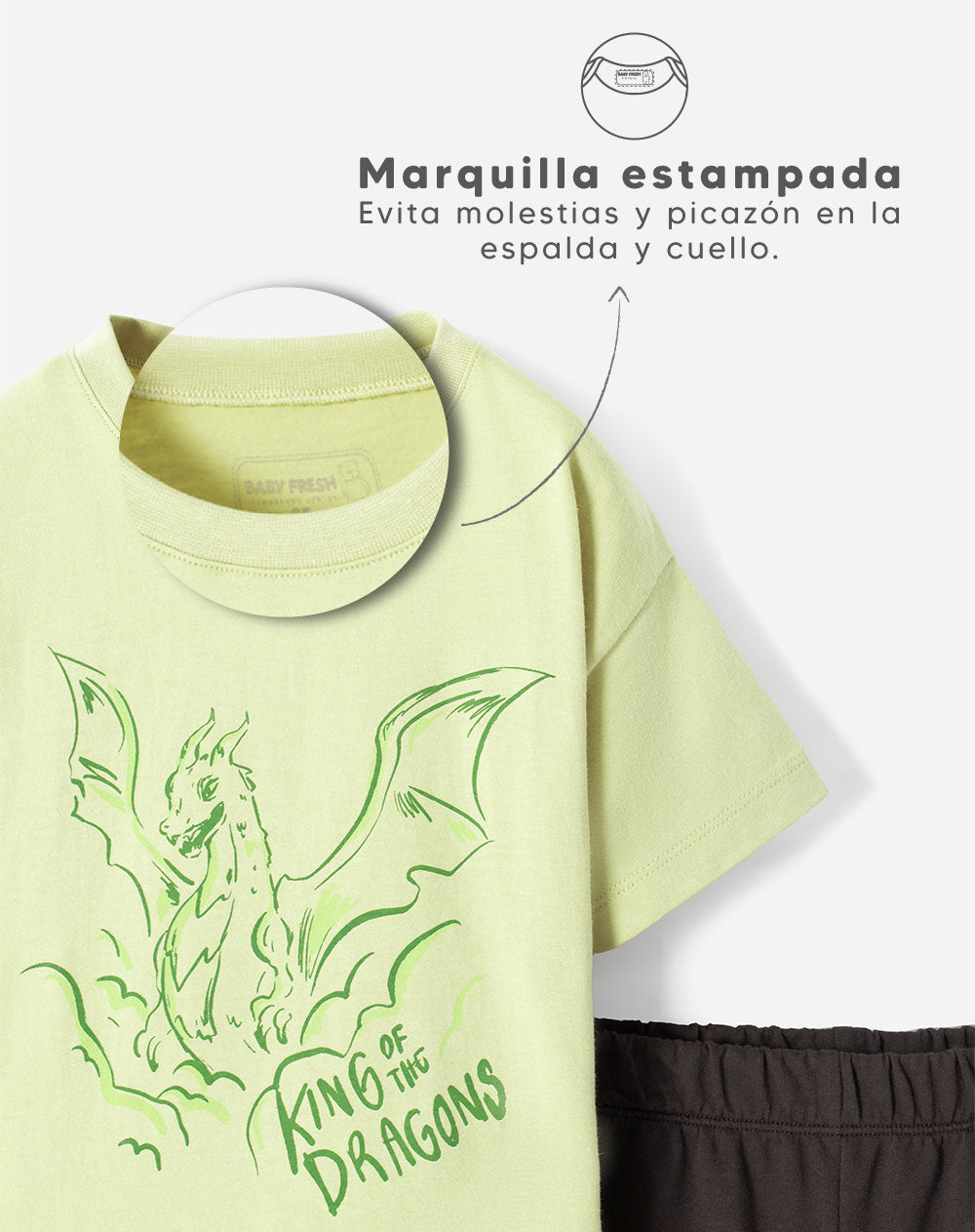 Conjunto camiseta + bermuda algodón niño