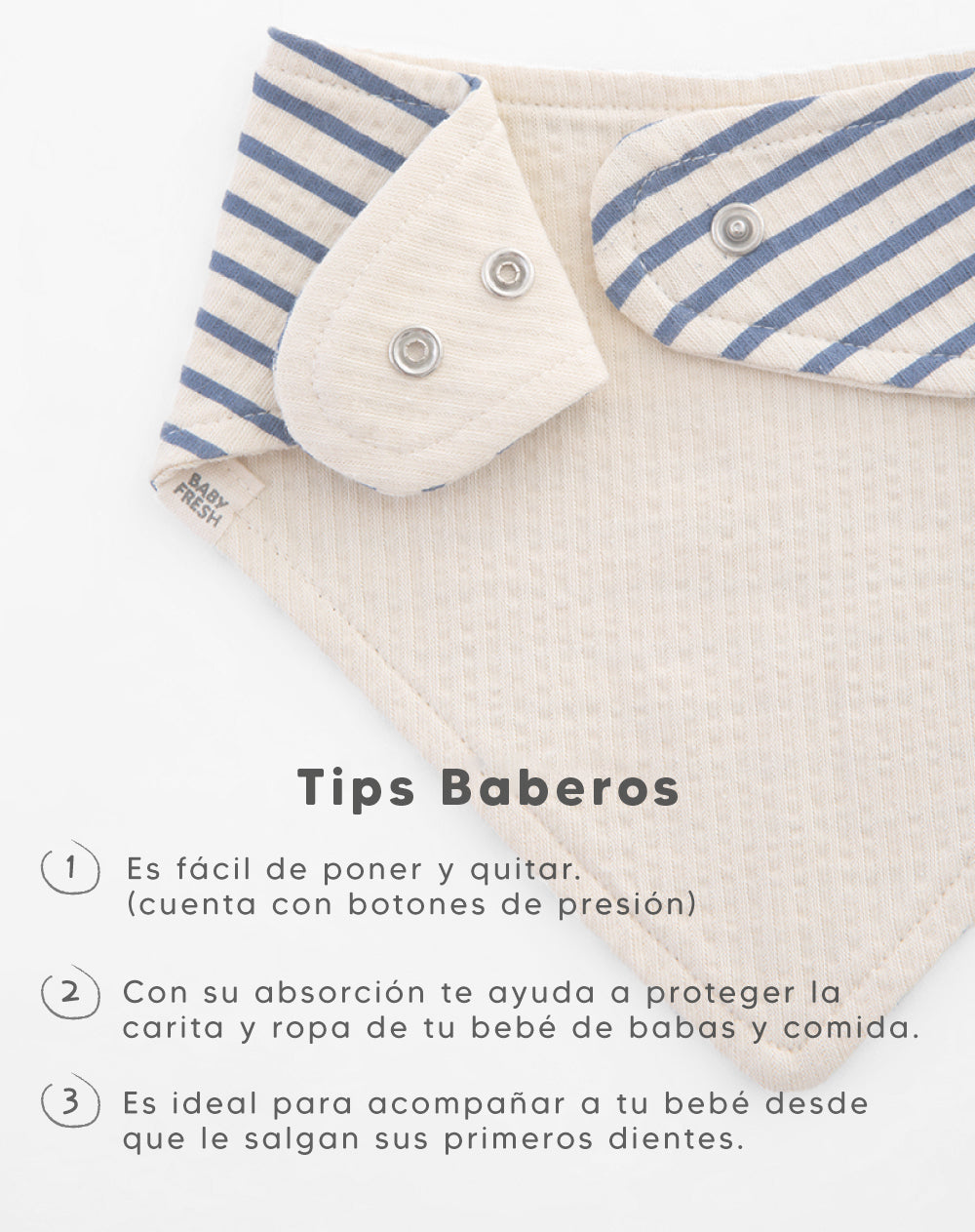 3 baberos surtido