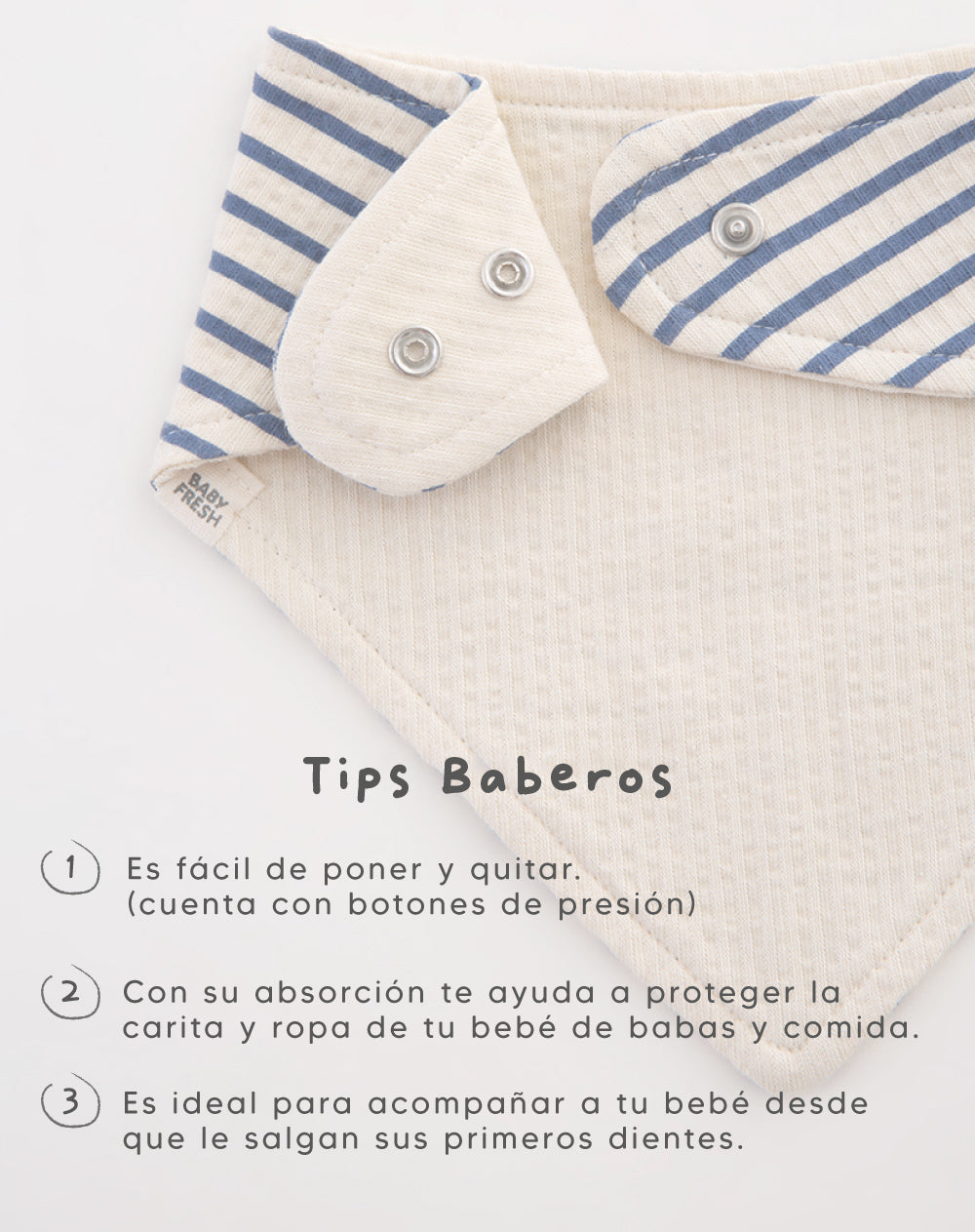 3 baberos surtido