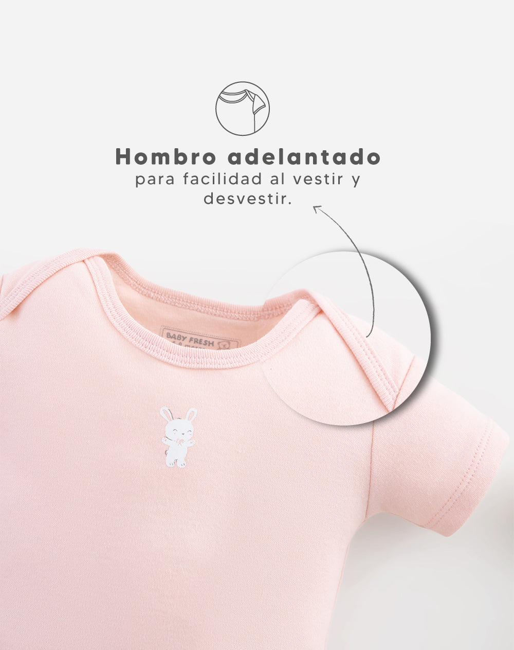 Body manga corta algodón x3unds surtido bebé niña