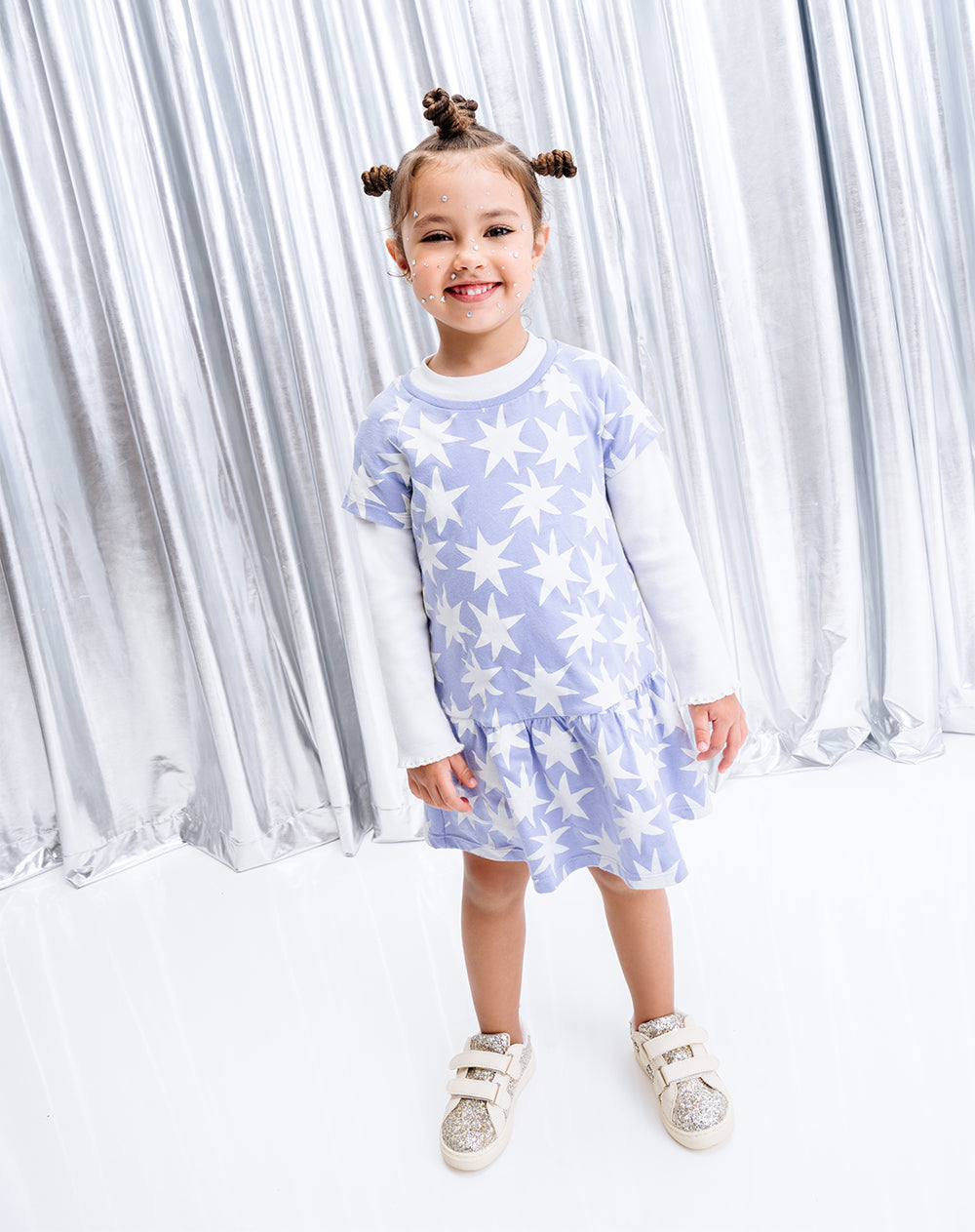 Vestido corto algodón x2unds surtido niña