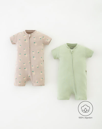 2 pijamas regular fit manga corta surtida