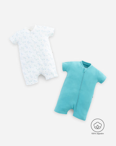 2 pijamas regular fit manga corta surtida