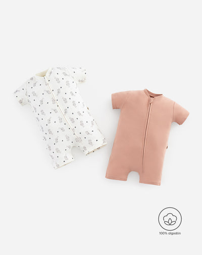 2 pijamas regular fit manga corta surtida