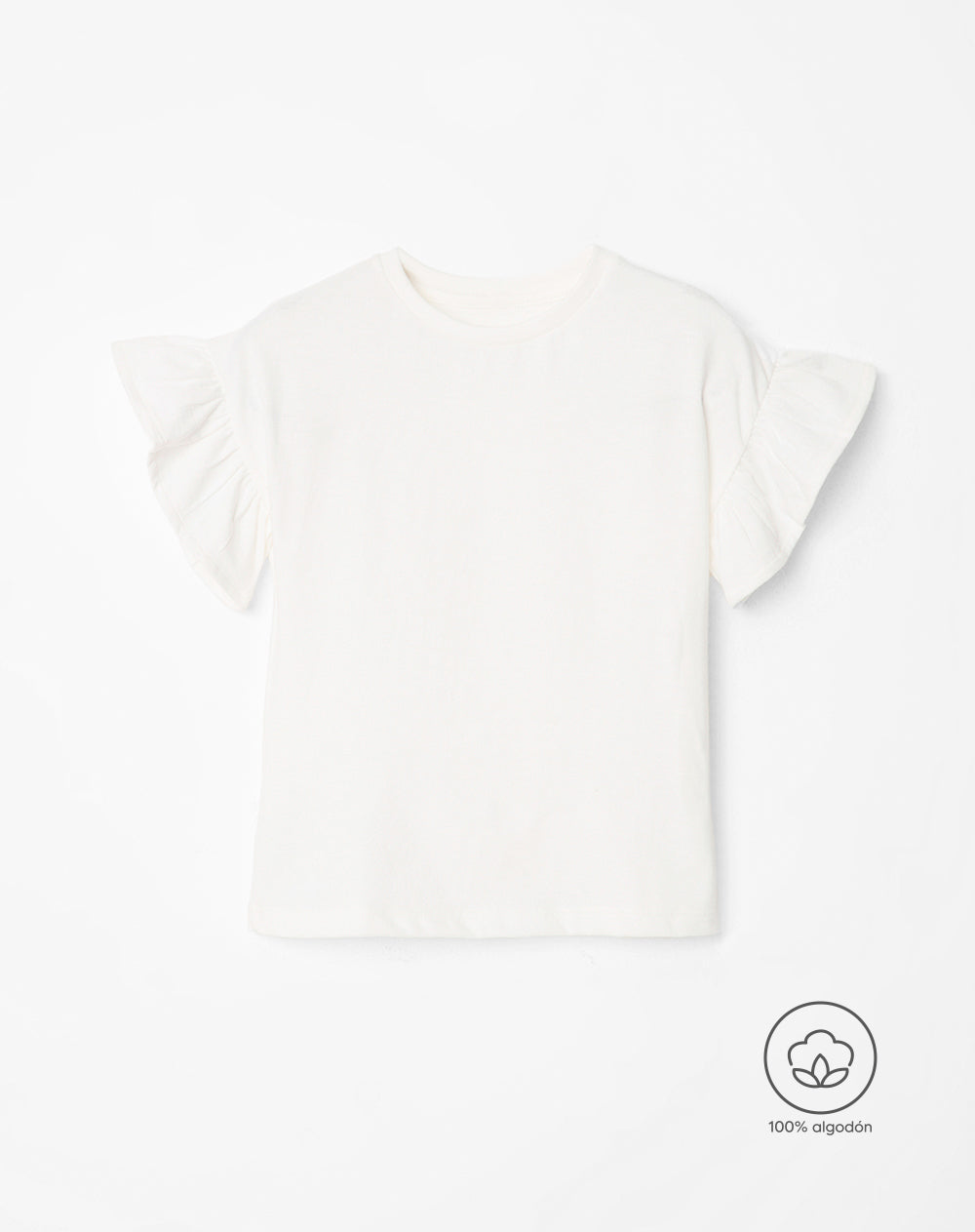 Camiseta regular fit manga corta blanca