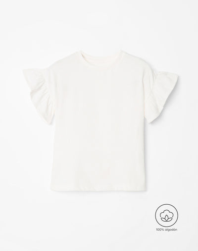 Camiseta regular fit manga corta blanca