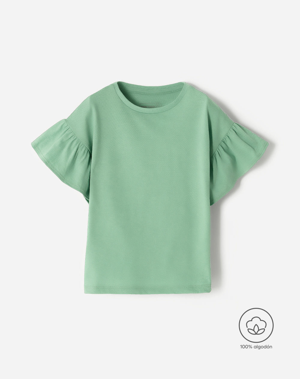 Camiseta regular fit manga corta verde