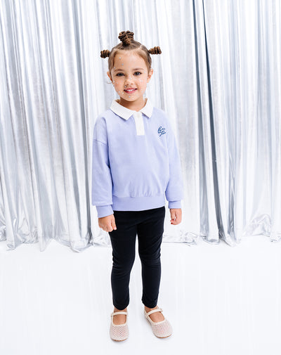 Legging tiro medio negro niña