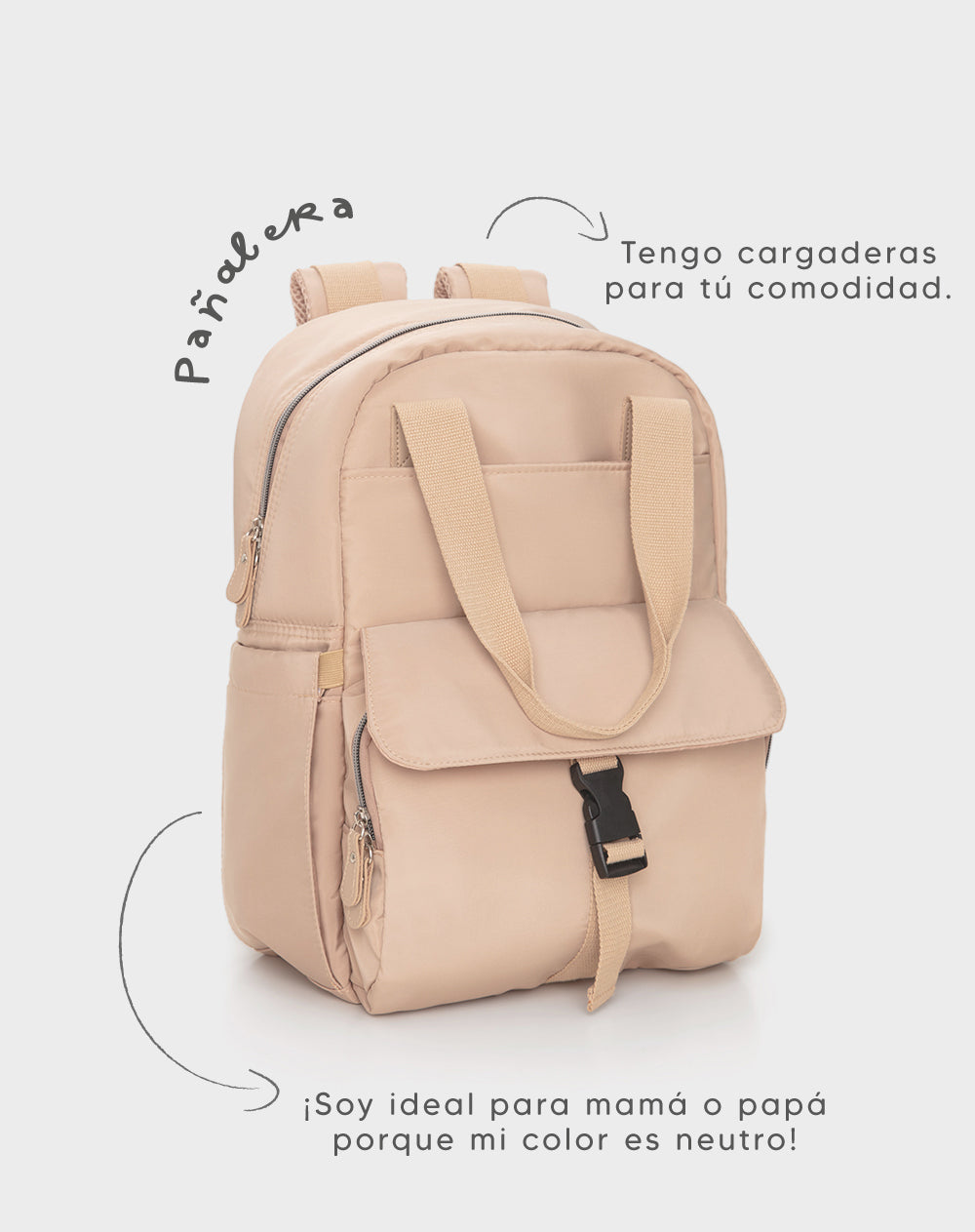 Pañalera beige