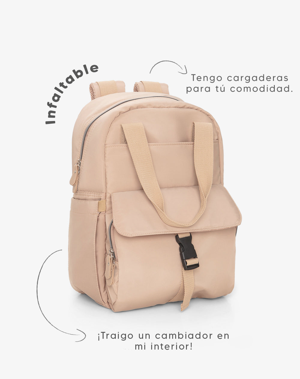 Pañalera beige