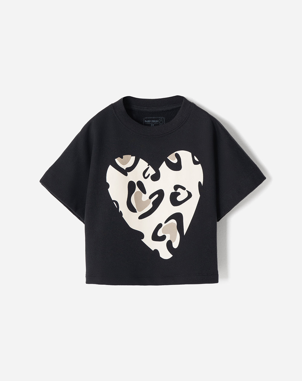 Camiseta algodón negra niña