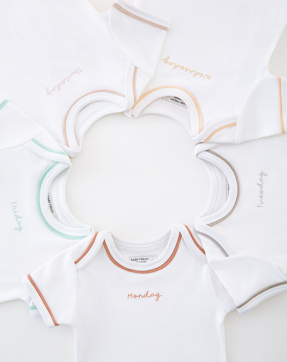 Body manga corta algodón surtido x5unds bebé unisex