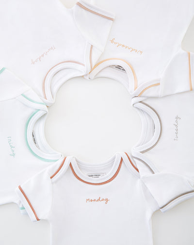 Body manga corta algodón surtido x5unds bebé unisex