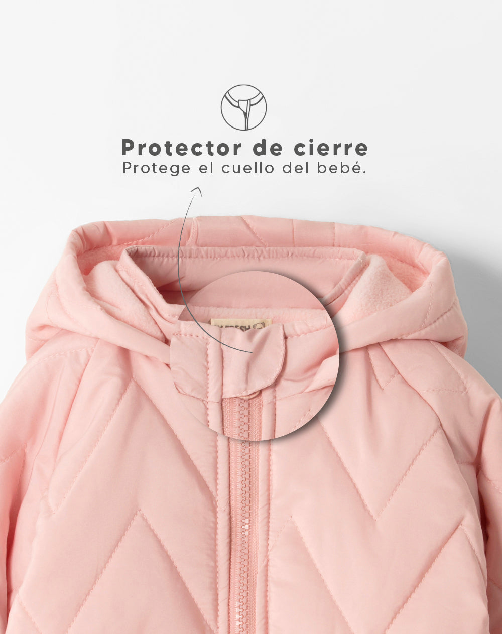 Chaqueta regular fit con capucha rosada