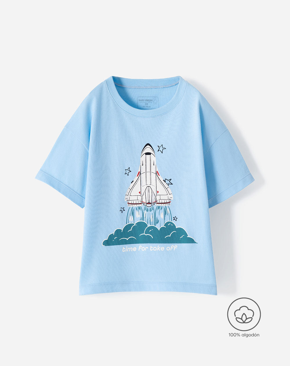 Camiseta oversize algodón estampada niño
