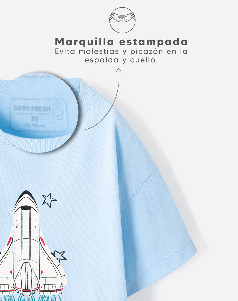 Camiseta oversize algodón estampada niño