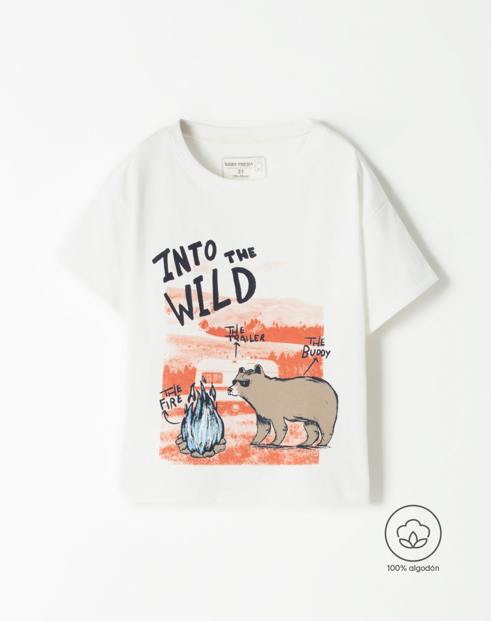 Camiseta oversized fit manga corta blanca
